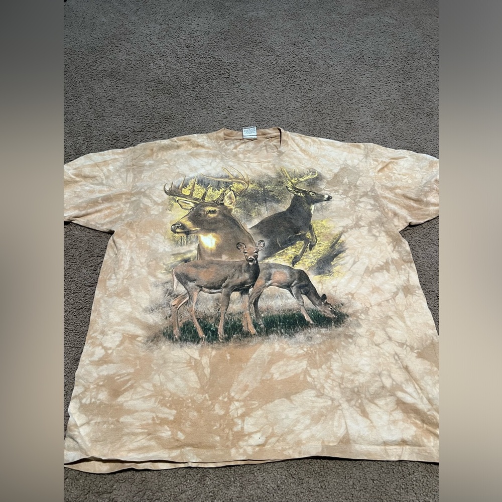 Deer Graphic Tie-Dye T-Shirt